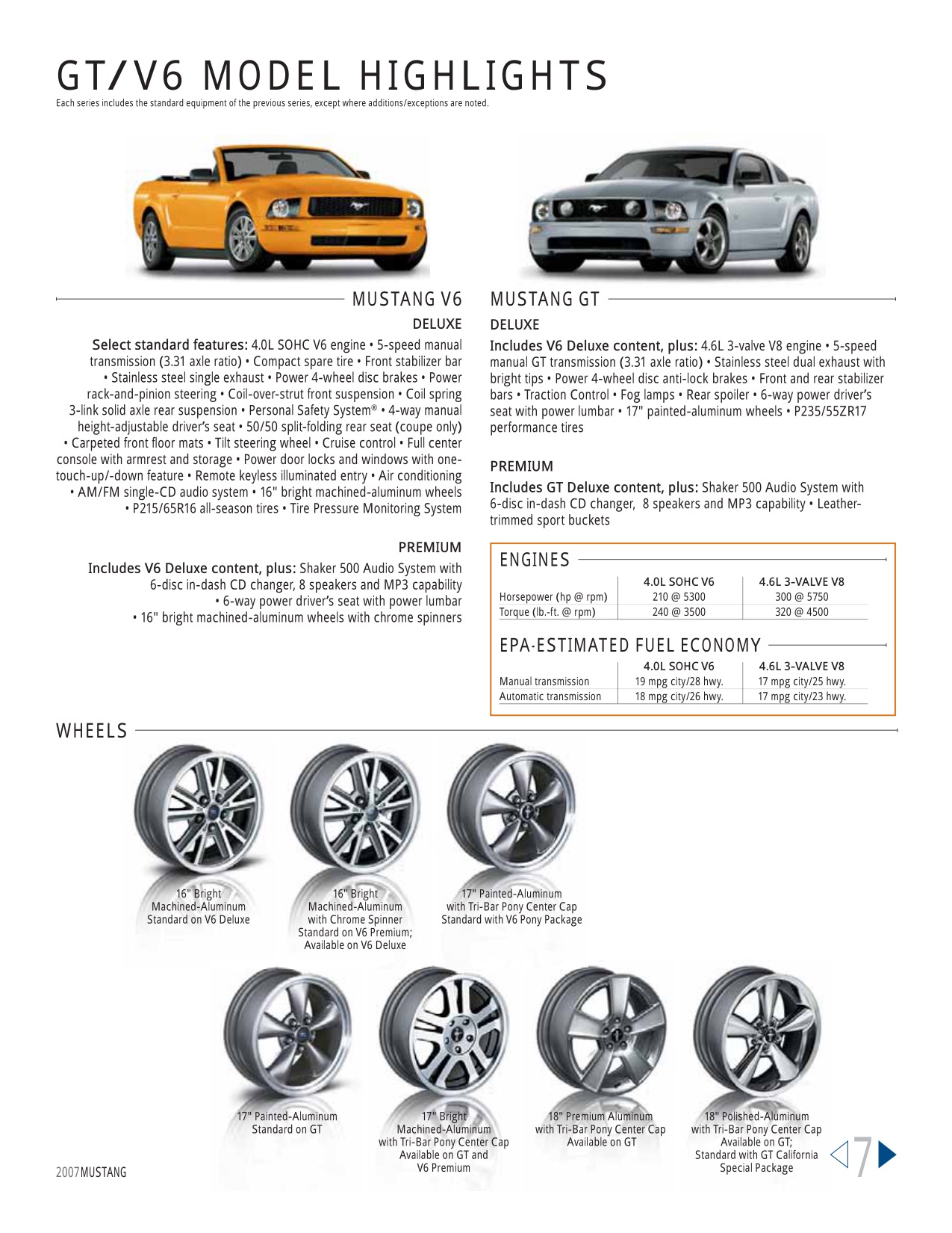 2007 Ford Mustang Brochure Page 2